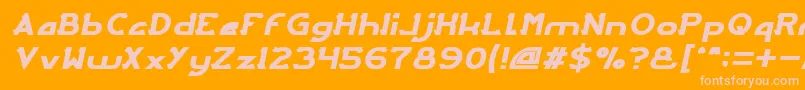 Шрифт ArcadeItalic – розовые шрифты на оранжевом фоне