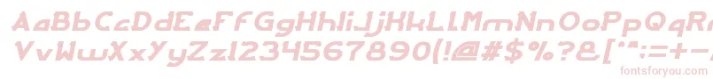 Шрифт ArcadeItalic – розовые шрифты на белом фоне