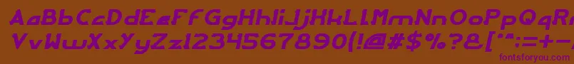 Шрифт ArcadeItalic – фиолетовые шрифты на коричневом фоне