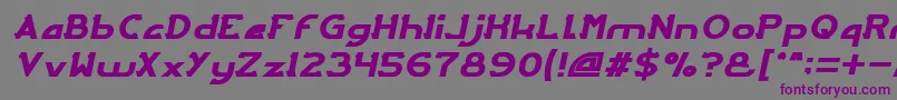 Шрифт ArcadeItalic – фиолетовые шрифты на сером фоне
