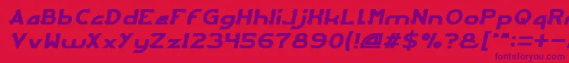 ArcadeItalic Font – Purple Fonts on Red Background