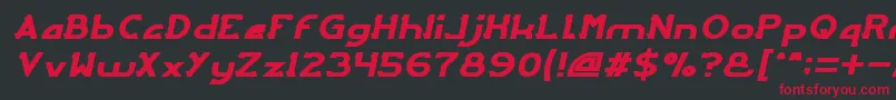 ArcadeItalic Font – Red Fonts on Black Background