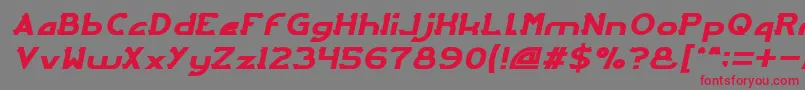 Шрифт ArcadeItalic – красные шрифты на сером фоне