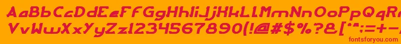 Шрифт ArcadeItalic – красные шрифты на оранжевом фоне