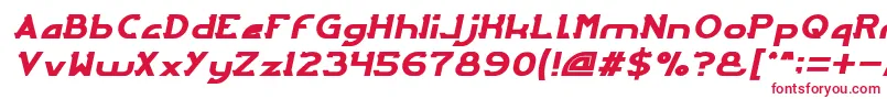 ArcadeItalic-Schriftart – Rote Schriften auf weißem Hintergrund