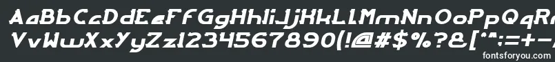 ArcadeItalic Font – White Fonts on Black Background