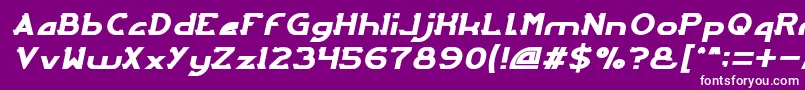 ArcadeItalic Font – White Fonts on Purple Background