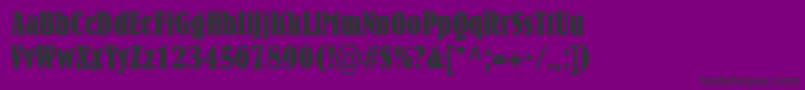 BernhardcondensedRegularDb Font – Black Fonts on Purple Background