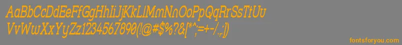 Strslsni Font – Orange Fonts on Gray Background