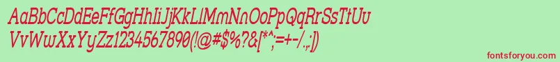 Strslsni Font – Red Fonts on Green Background