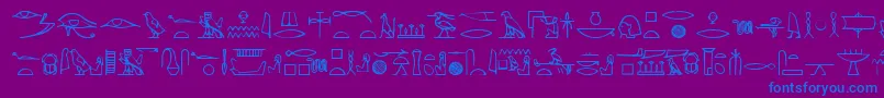 More about Yiroglyphics Font Yiroglyphics Font – Blue Fonts on Purple Background