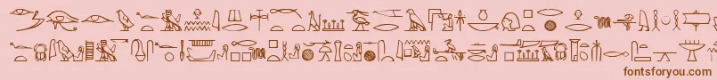 Saiba mais sobre a fonte Yiroglyphics Fonte Yiroglyphics – fontes marrons em um fundo rosa