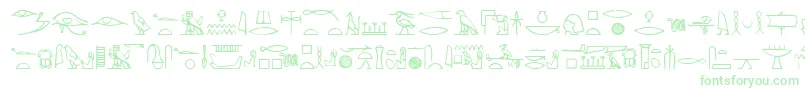 Weitere Informationen zur Yiroglyphics-Schriftart Yiroglyphics-Schriftart – Grüne Schriften