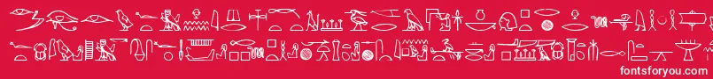 Yiroglyphics Font – White Fonts on Red Background