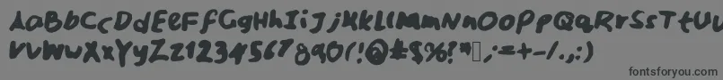 Sarcastica Font – Black Fonts on Gray Background