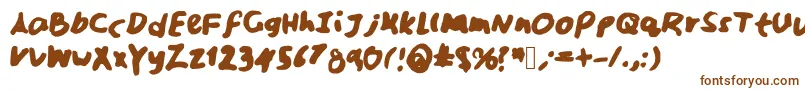 Шрифт Sarcastica – коричневые шрифты на белом фоне