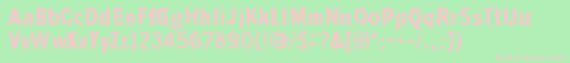 SyyskuuRepaleinen Font – Pink Fonts on Green Background