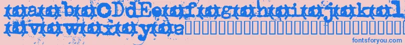 Uncletyp Font – Blue Fonts on Pink Background