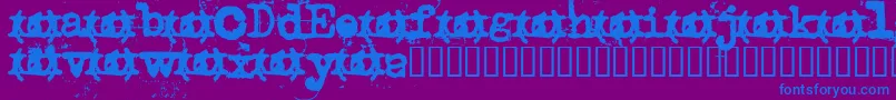 Uncletyp Font – Blue Fonts on Purple Background