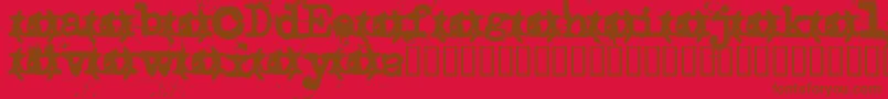 Uncletyp Font – Brown Fonts on Red Background