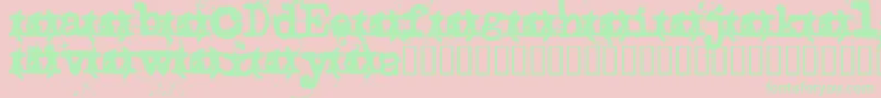 Uncletyp Font – Green Fonts on Pink Background