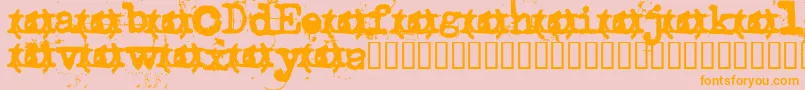 Uncletyp Font – Orange Fonts on Pink Background