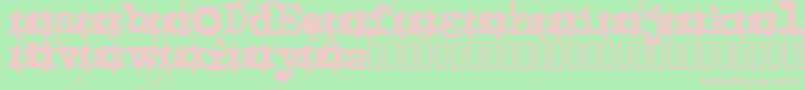Uncletyp Font – Pink Fonts on Green Background