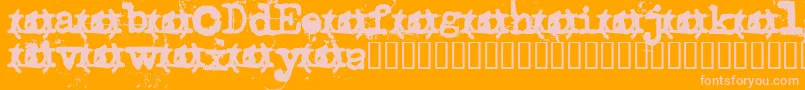 Uncletyp Font – Pink Fonts on Orange Background