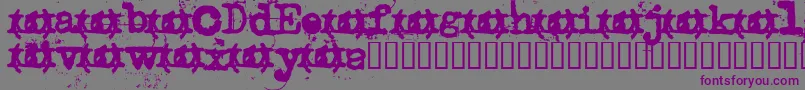 Police Uncletyp – polices violettes sur fond gris