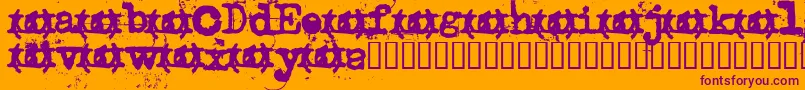 Uncletyp Font – Purple Fonts on Orange Background