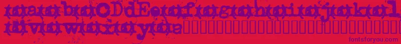 Uncletyp-Schriftart – Violette Schriften auf rotem Hintergrund
