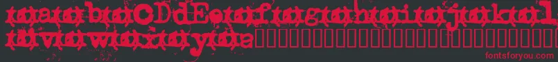 Uncletyp Font – Red Fonts on Black Background