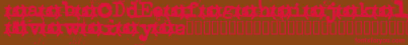 Uncletyp Font – Red Fonts on Brown Background