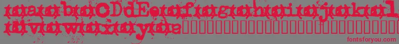 Uncletyp Font – Red Fonts on Gray Background