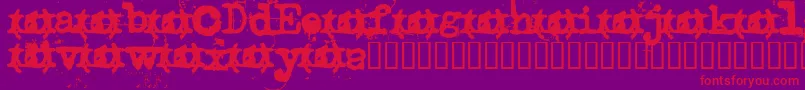 Uncletyp Font – Red Fonts on Purple Background