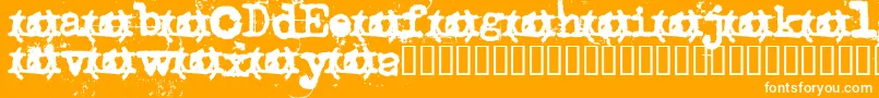 Uncletyp Font – White Fonts on Orange Background
