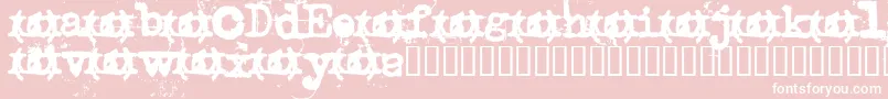 Uncletyp Font – White Fonts on Pink Background