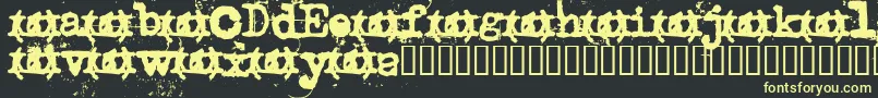 Uncletyp Font – Yellow Fonts on Black Background