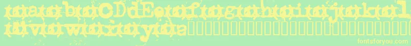 Uncletyp Font – Yellow Fonts on Green Background