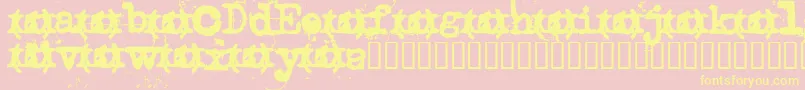 Uncletyp Font – Yellow Fonts on Pink Background
