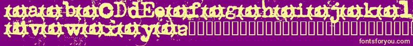 Uncletyp Font – Yellow Fonts on Purple Background