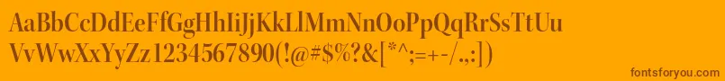 KeplerstdSemiboldscndisp Font – Brown Fonts on Orange Background