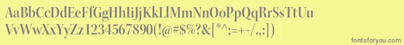 フォントKeplerstdSemiboldscndisp – 黄色の背景に灰色の文字