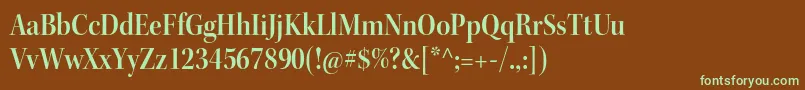 KeplerstdSemiboldscndisp Font – Green Fonts on Brown Background