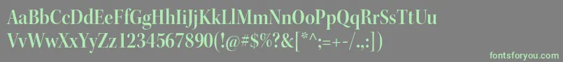 KeplerstdSemiboldscndisp Font – Green Fonts on Gray Background
