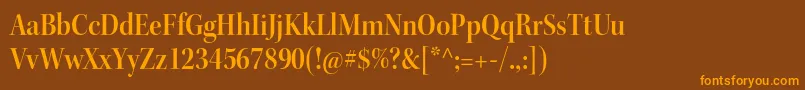 KeplerstdSemiboldscndisp Font – Orange Fonts on Brown Background