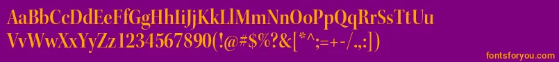 KeplerstdSemiboldscndisp Font – Orange Fonts on Purple Background