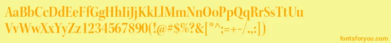 KeplerstdSemiboldscndisp Font – Orange Fonts on Yellow Background