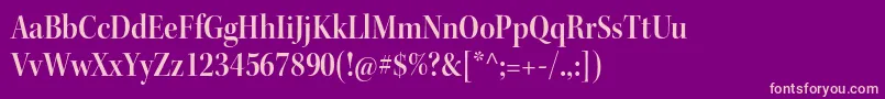 KeplerstdSemiboldscndisp Font – Pink Fonts on Purple Background