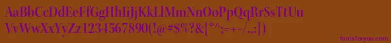 KeplerstdSemiboldscndisp-fontti – violetit fontit ruskealla taustalla